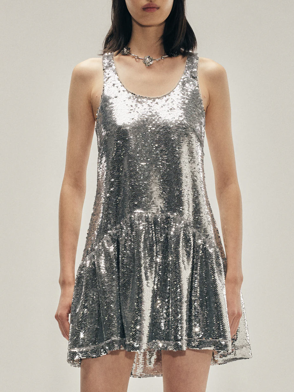 SIMONE ROCHA-TAPERED BACK PEPLUM MINI DRESS-