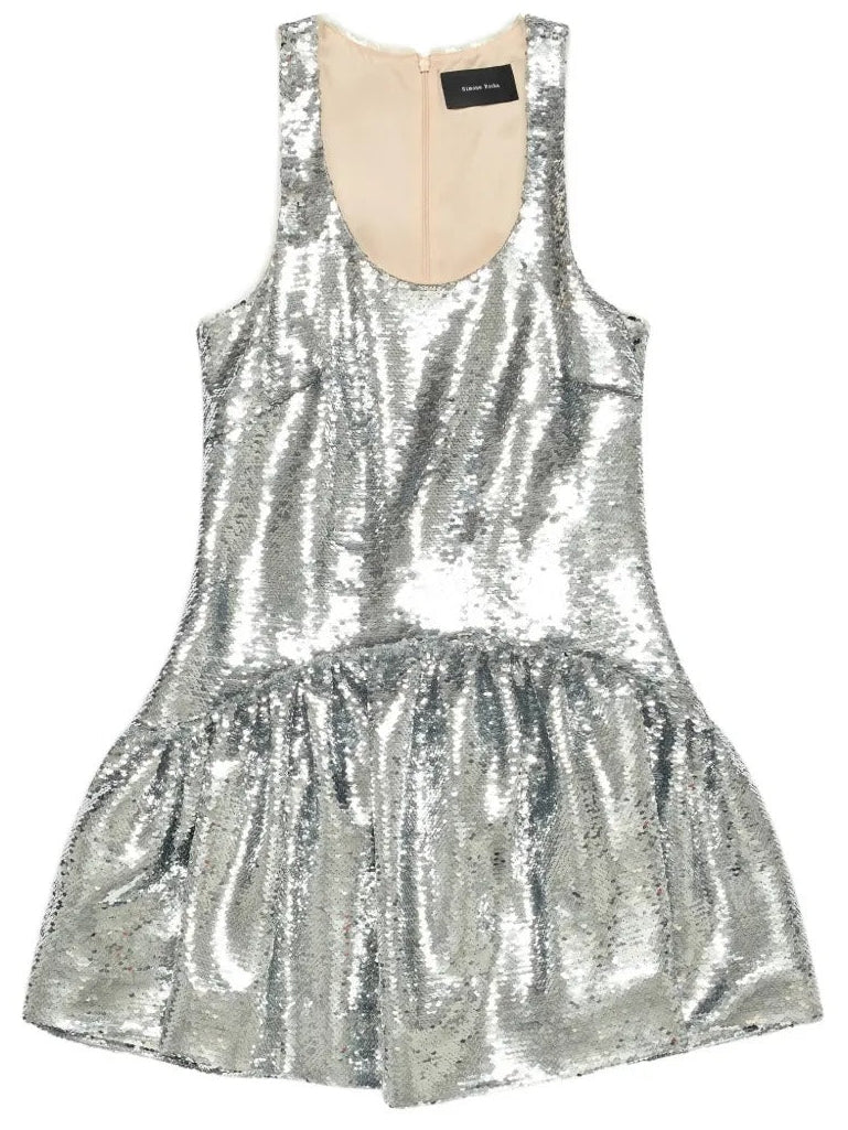 SIMONE ROCHA-TAPERED BACK PEPLUM MINI DRESS-