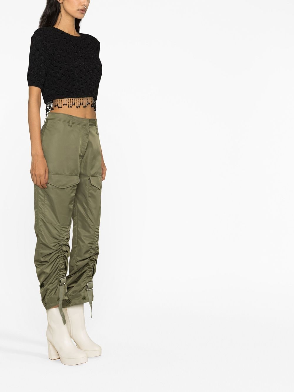 SIMONE ROCHA-TROUSERS W/ ADJUSTABLE SLIDERS-4067 1002 KHAKI