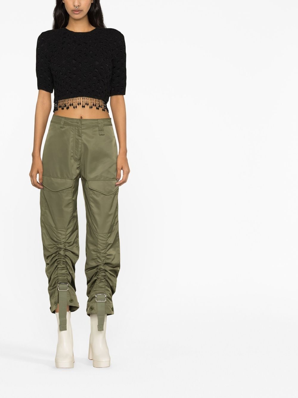 SIMONE ROCHA-TROUSERS W/ ADJUSTABLE SLIDERS-4067 1002 KHAKI