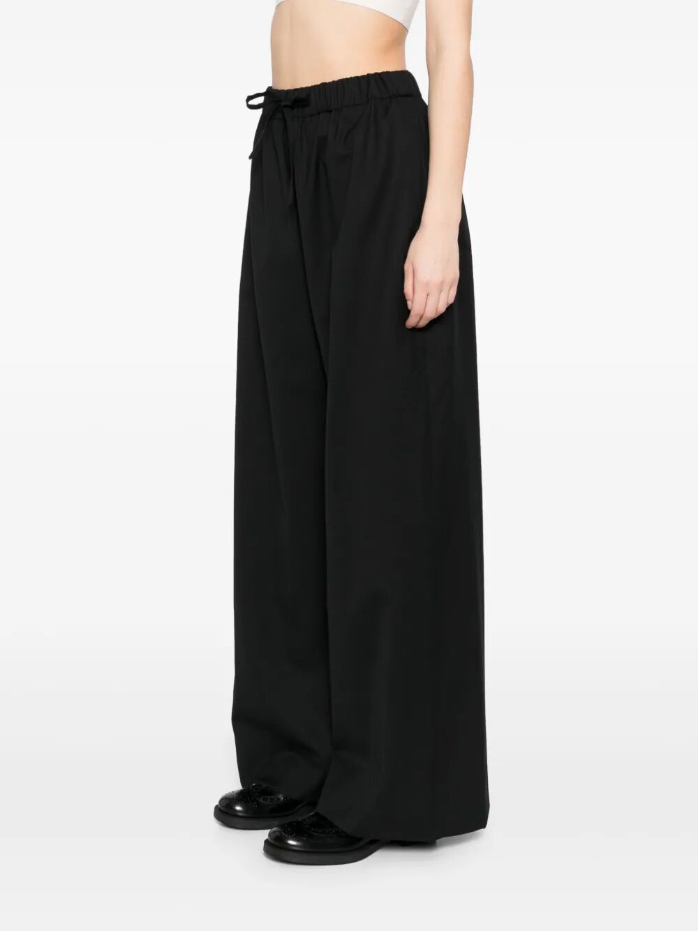 SIMONE ROCHA-WIDE LEG ELASTICATED TROUSERS-