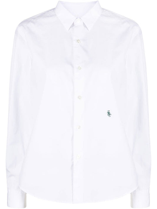 SPORTY & RICH-CHARLIE SHIRT-ST421WH WHITE