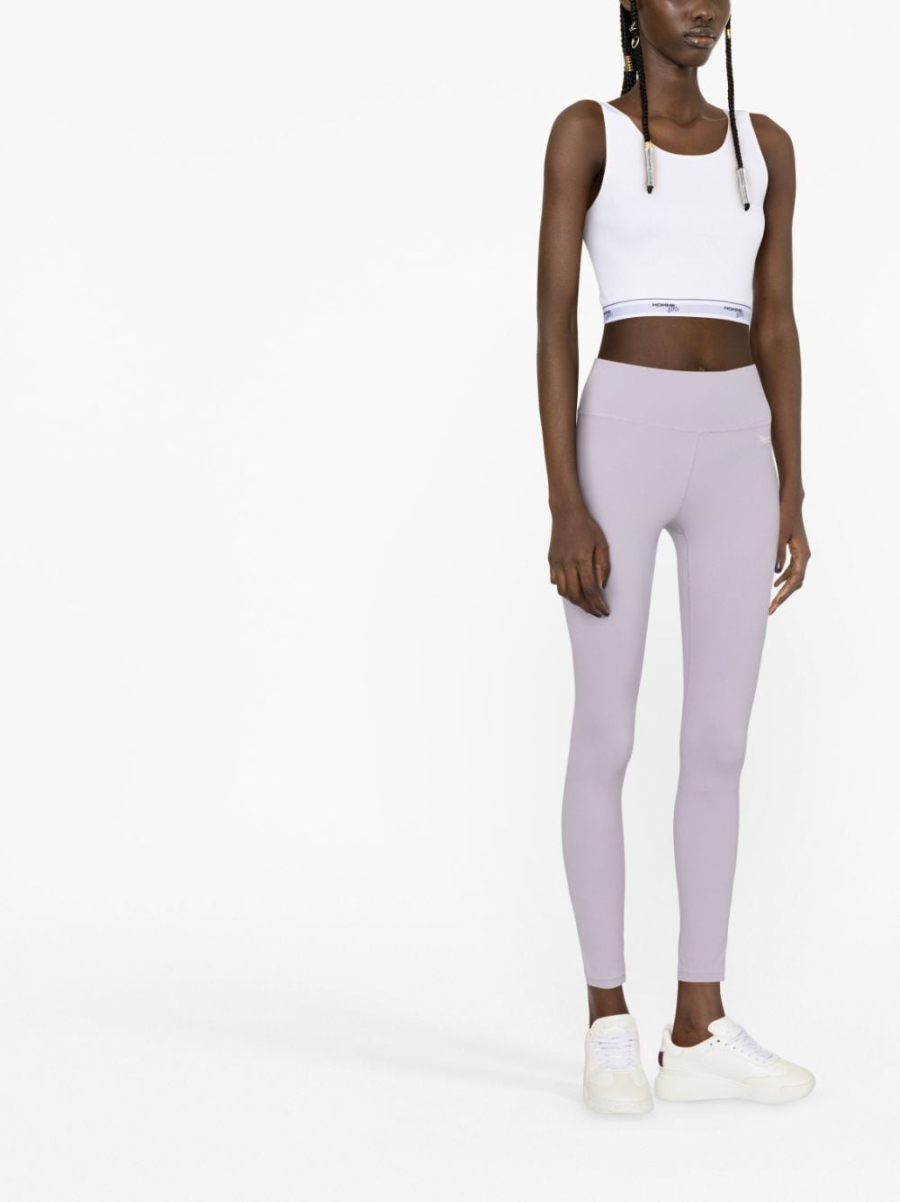 SPORTY & RICH-Club Logo High Waisted Legging-LE831LI LILAC