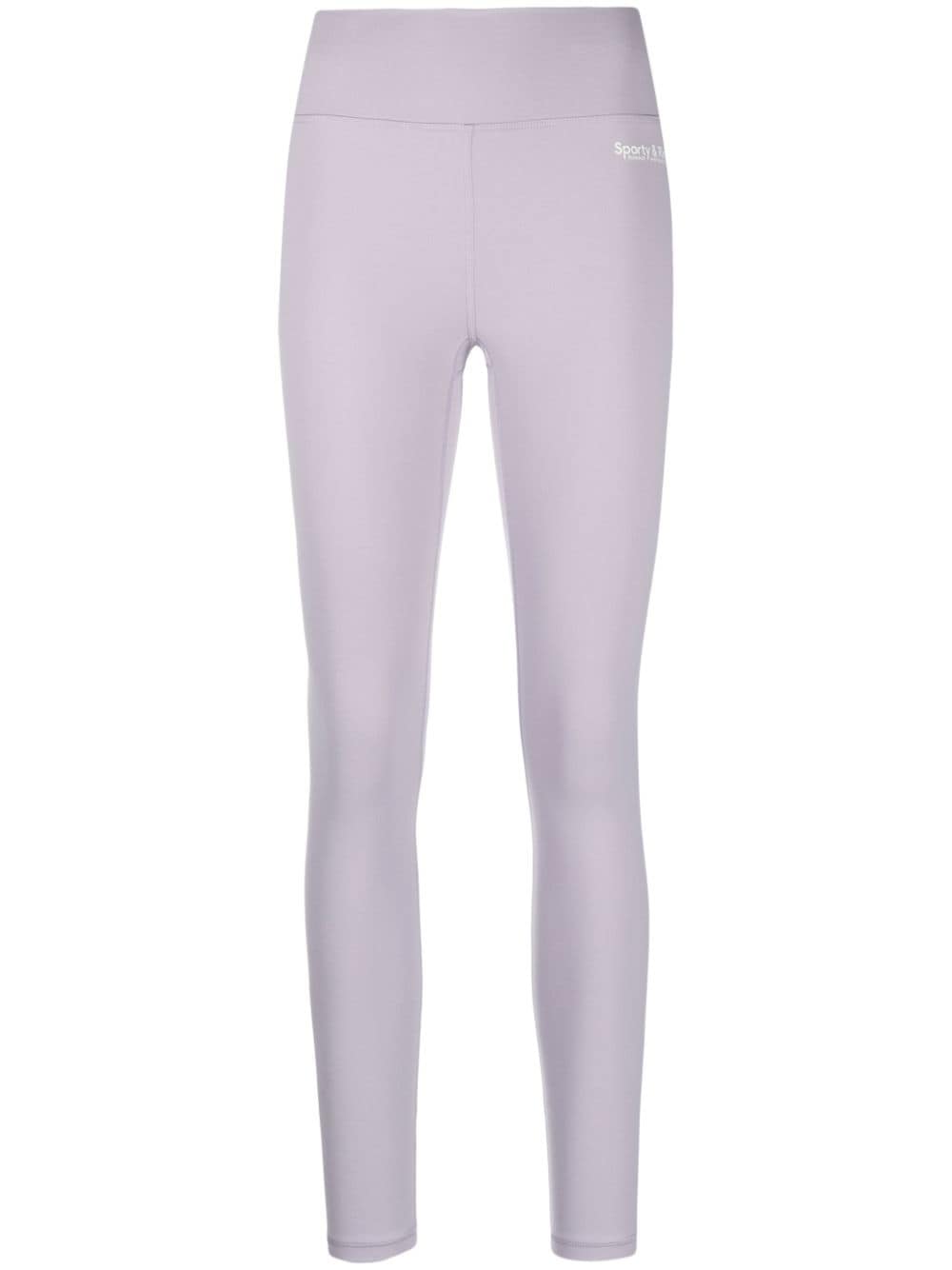 SPORTY & RICH-Club Logo High Waisted Legging-LE831LI LILAC