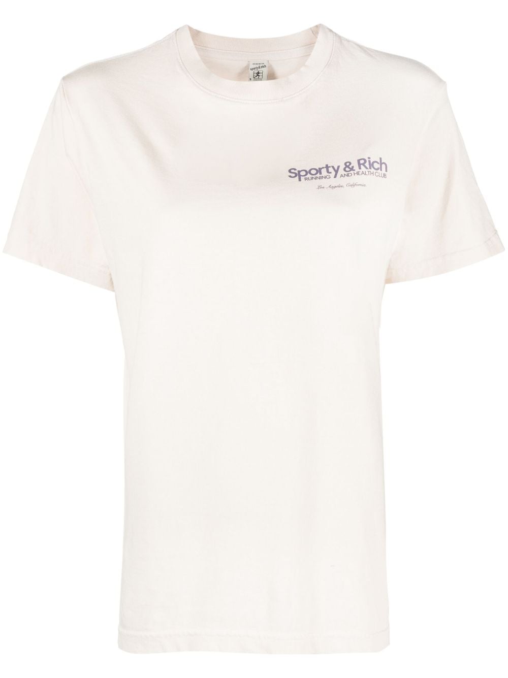 SPORTY & RICH-Club T Shirt-TS854CR CREAM/FADED LILAC