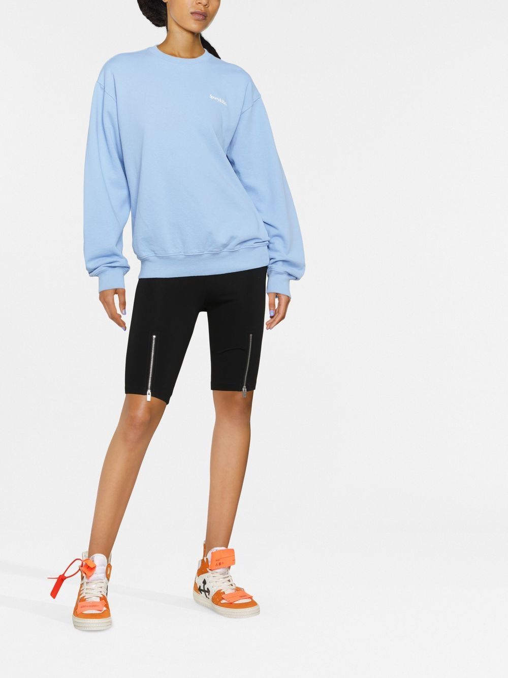 SPORTY & RICH-Drink more water crewneck-CR472PW PERIWINKLE