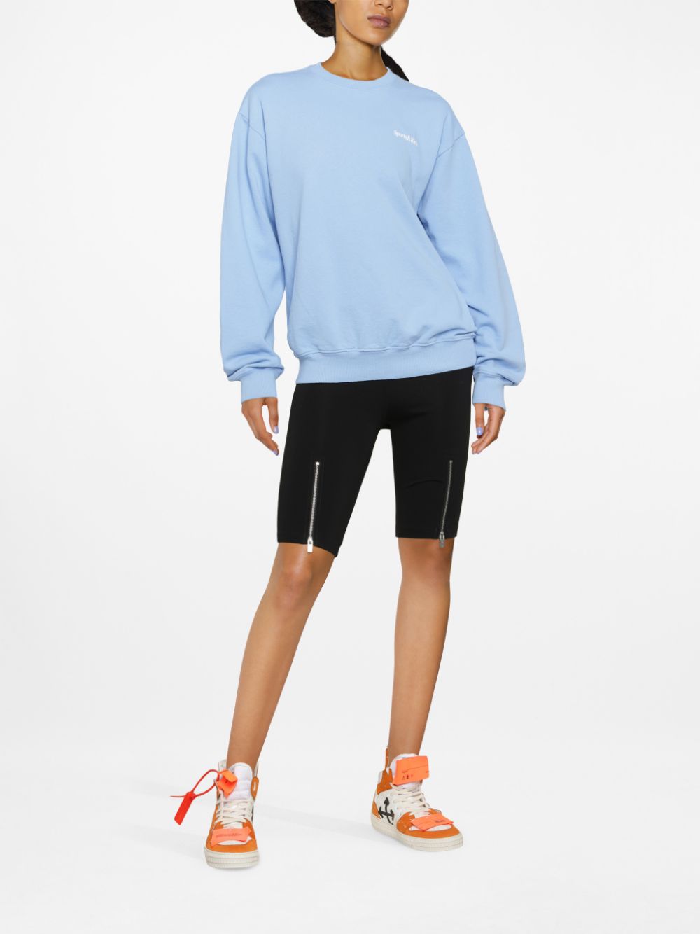 SPORTY & RICH-Drink more water crewneck-CR472PW PERIWINKLE