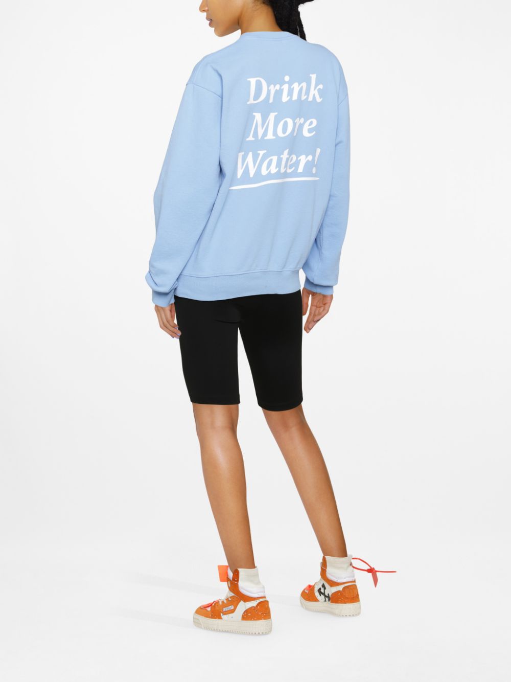 SPORTY & RICH-Drink more water crewneck-CR472PW PERIWINKLE