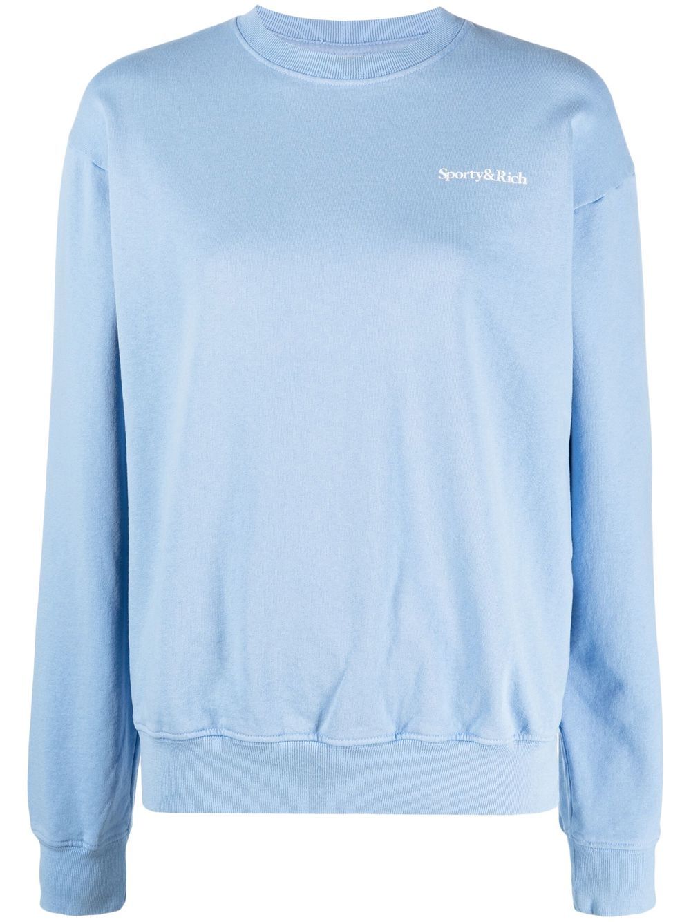 SPORTY & RICH-Drink more water crewneck-CR472PW PERIWINKLE