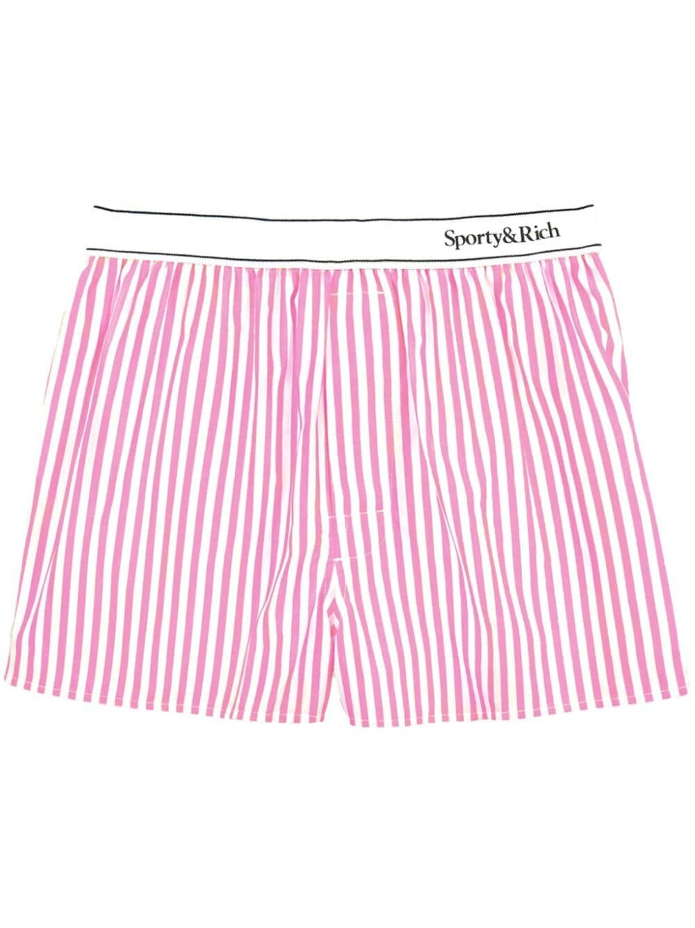 SPORTY & RICH-Serif Logo Boxer Shorts-