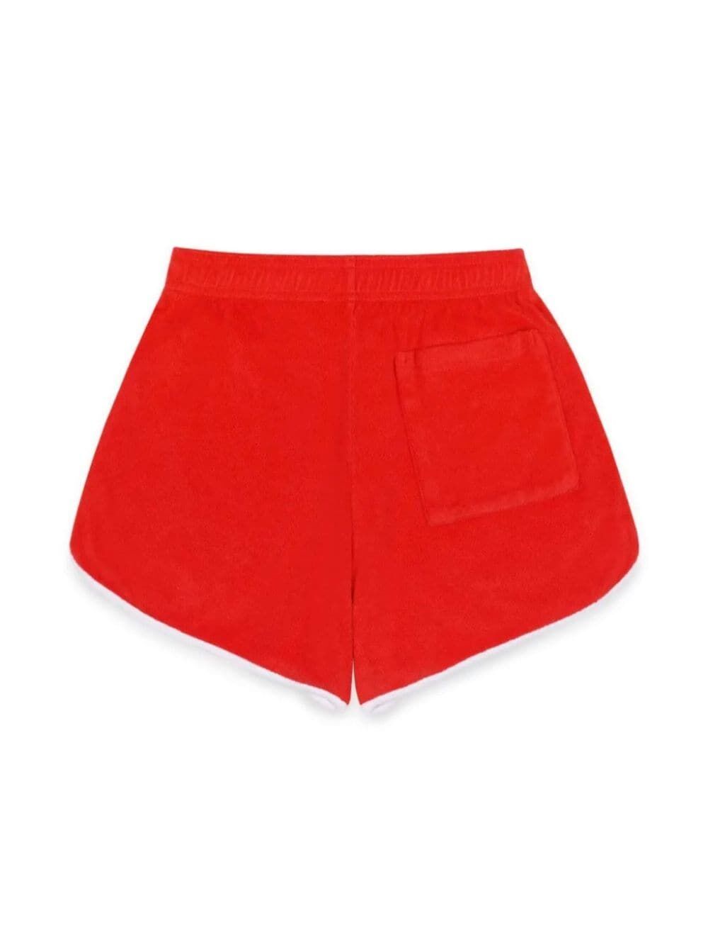 SPORTY & RICH-Serif Logo Terry Shorts-