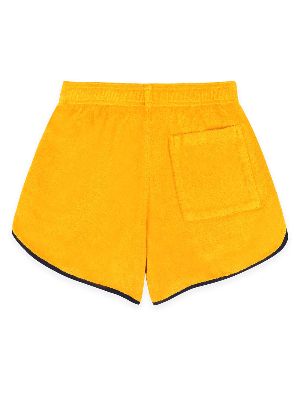SPORTY & RICH-Serif Logo Terry Shorts-