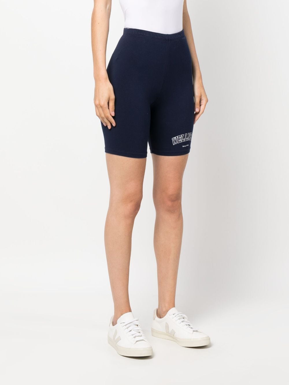 SPORTY & RICH-Wellness Biker Short-SH851NA NAVY/WHITE