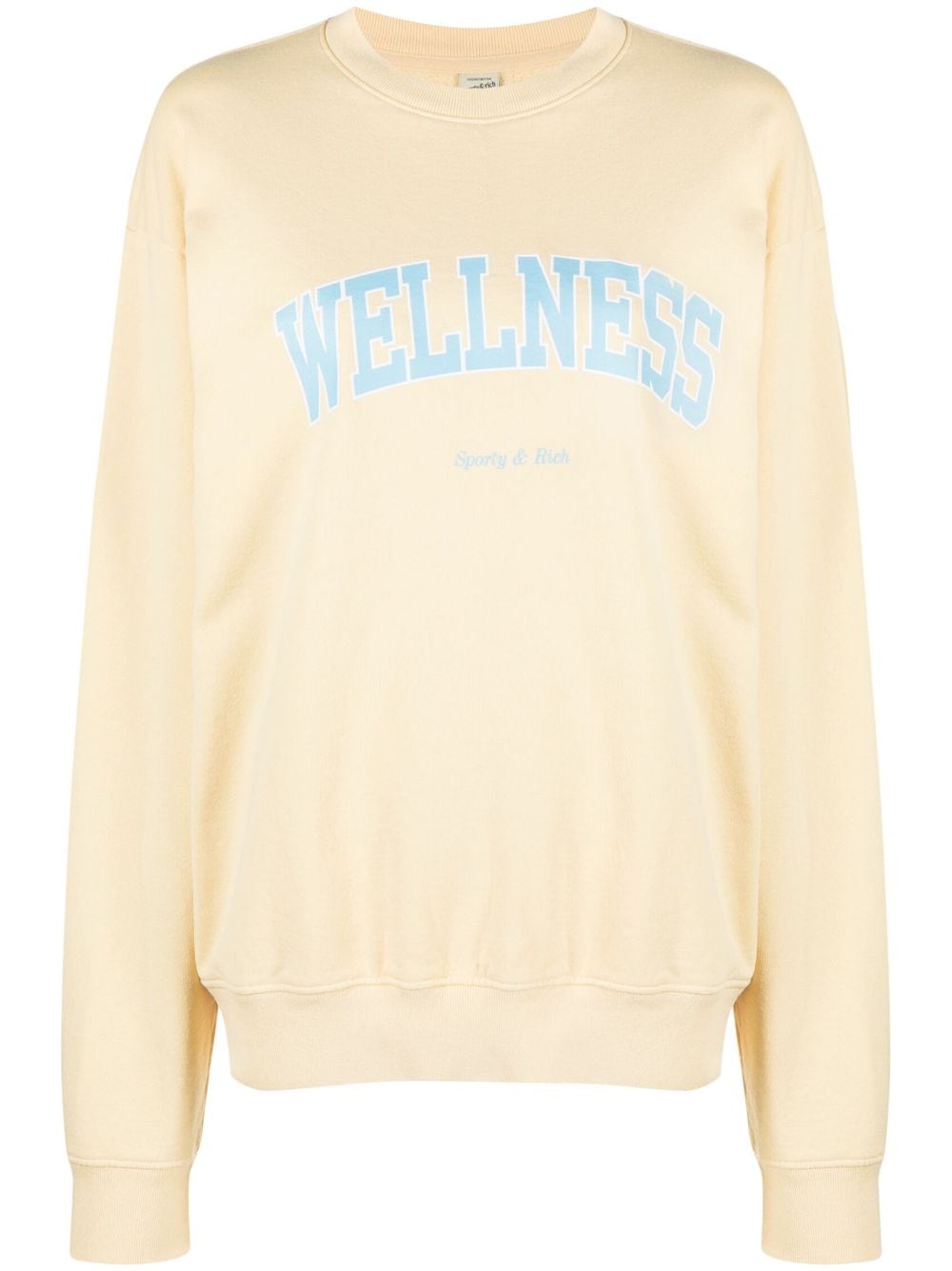 SPORTY & RICH-Wellness Ivy Crewneck-CR847AL ALMOND/H2O