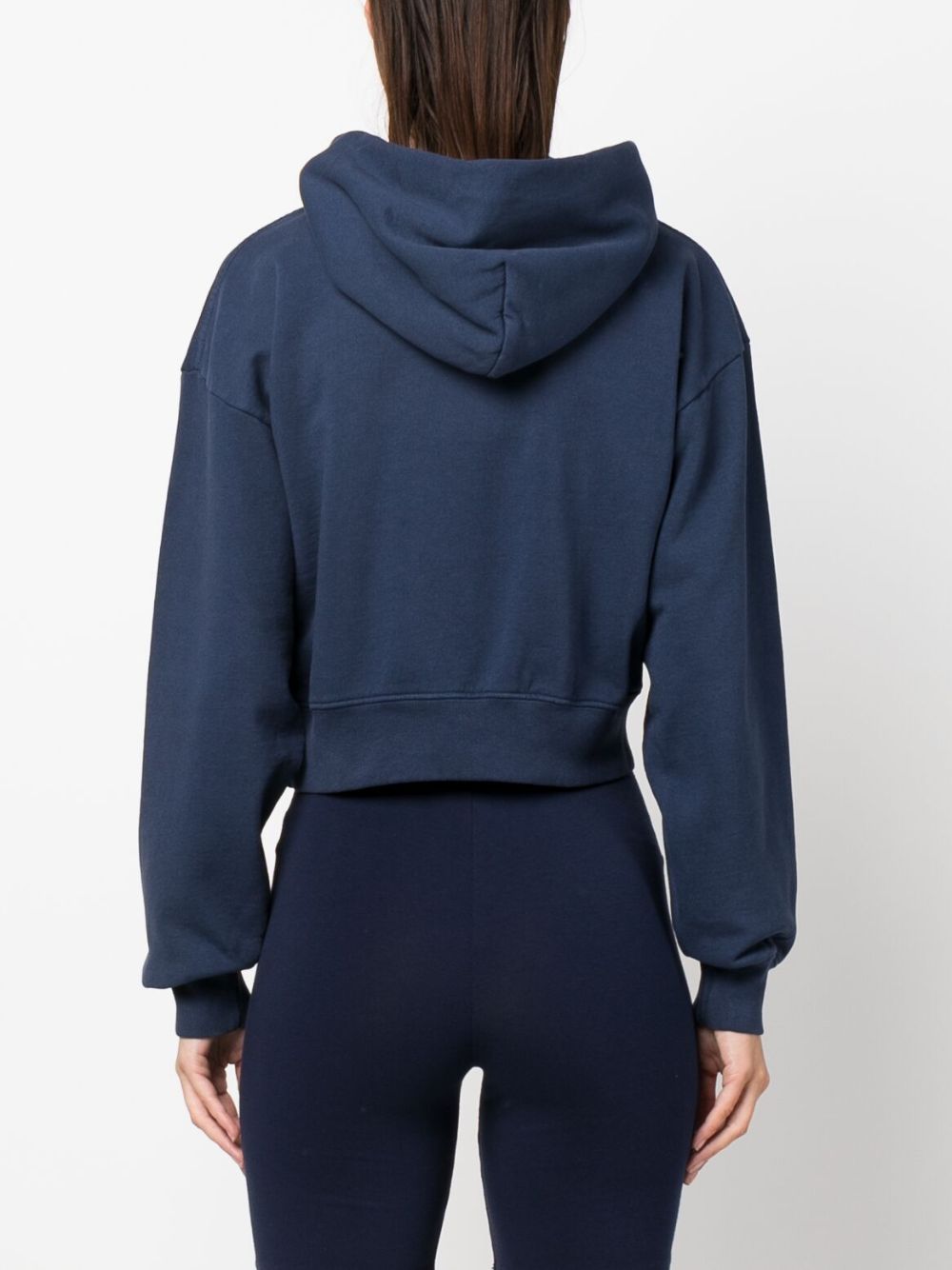 SPORTY & RICH-Wellness Ivy Cropped Hoodie-HC851NA NAVY/WHITE