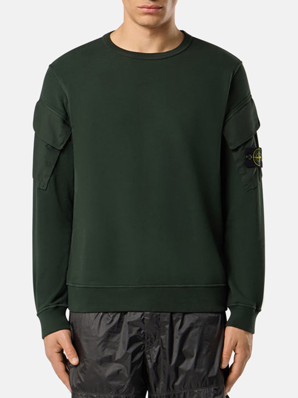 STONE ISLAND-BRUSHED ORGANIC COTTON FLEECE-