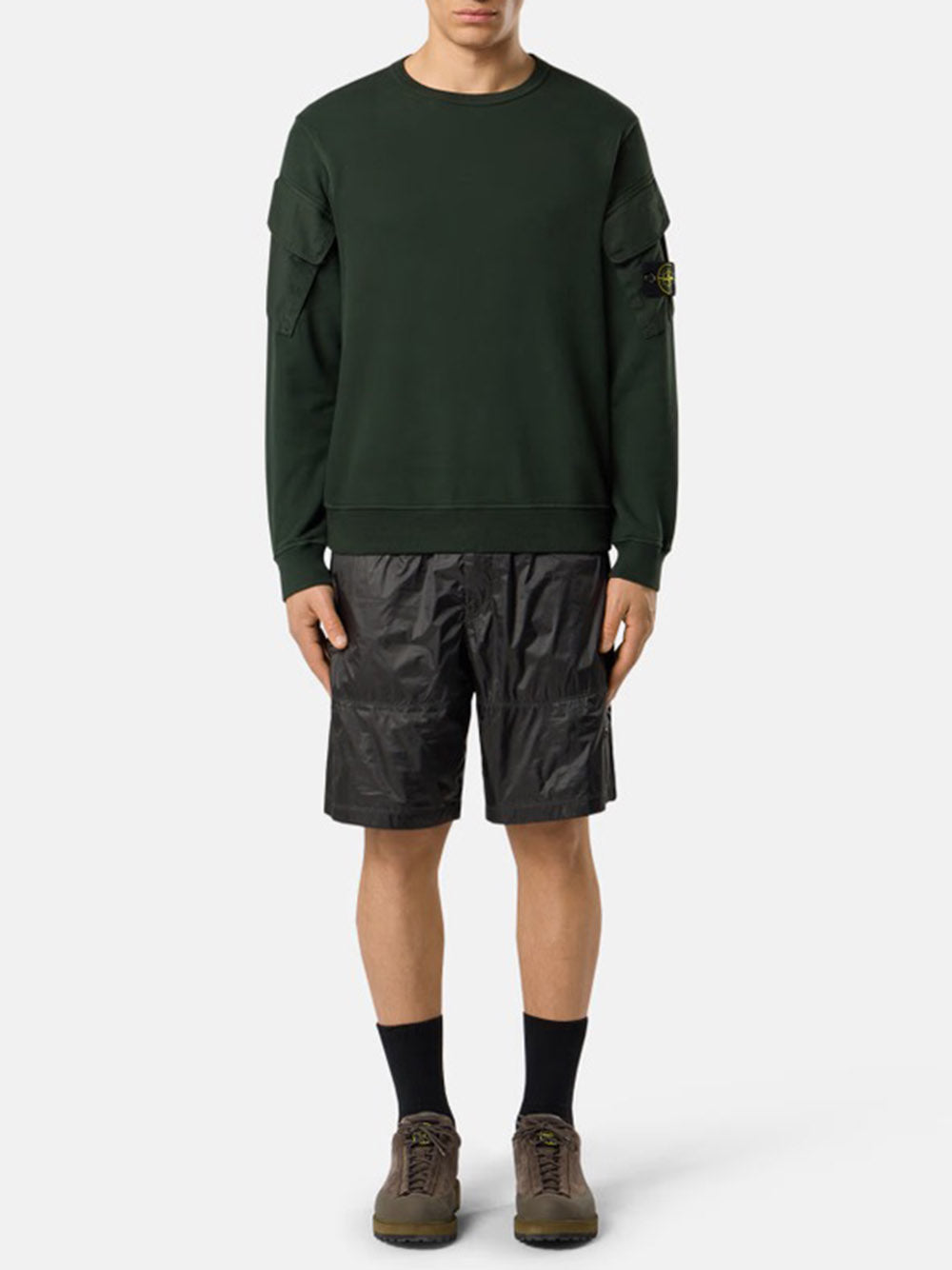 STONE ISLAND-BRUSHED ORGANIC COTTON FLEECE-