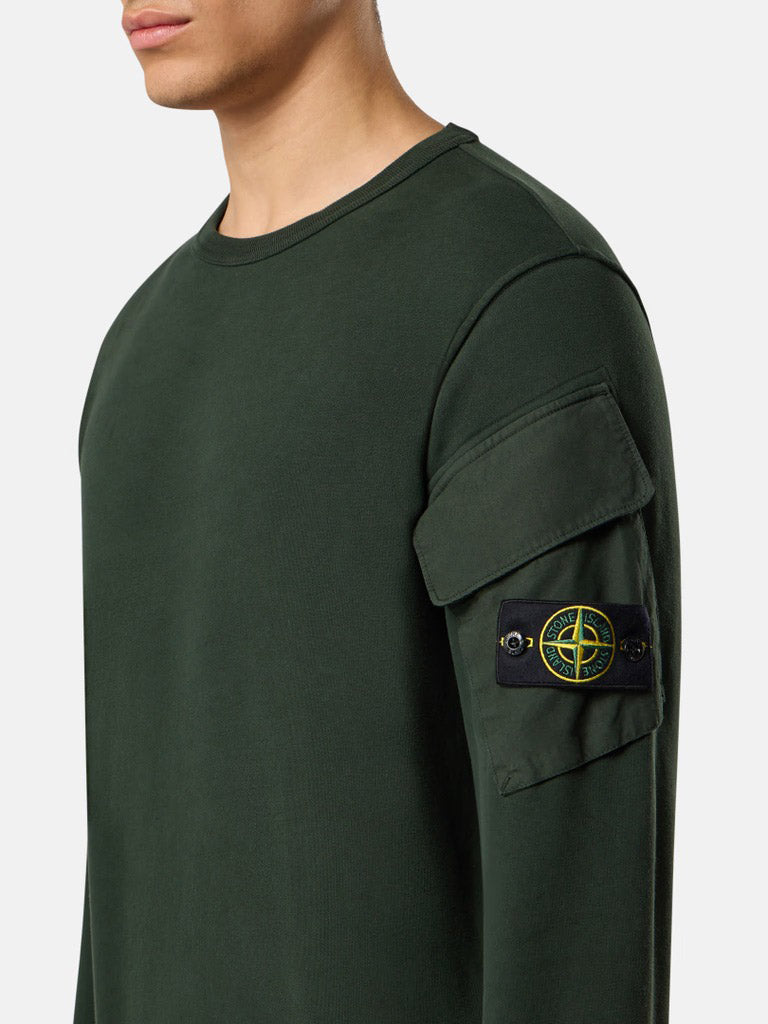 STONE ISLAND-BRUSHED ORGANIC COTTON FLEECE-