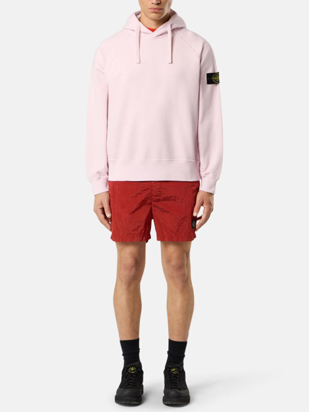 STONE ISLAND-BRUSHED ORGANIC COTTON FLEECE-