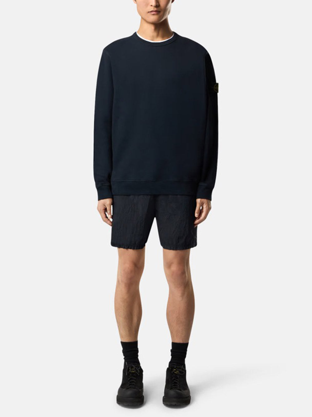 STONE ISLAND-BRUSHED ORGANIC COTTON FLEECE-