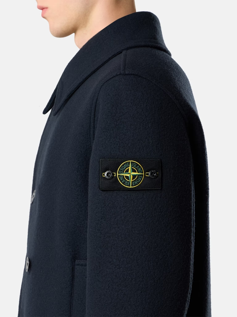 STONE ISLAND-Caban with double-breasted closure-