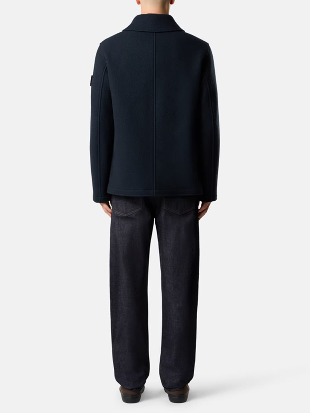 STONE ISLAND-Caban with double-breasted closure-