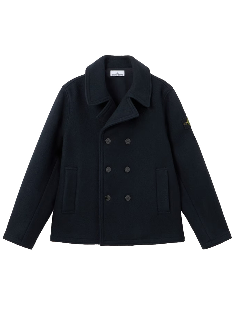 STONE ISLAND-Caban with double-breasted closure-
