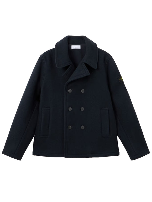 STONE ISLAND-Caban with double-breasted closure-