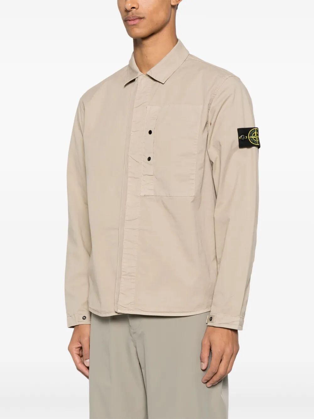 STONE ISLAND-Compass-badge shirt-