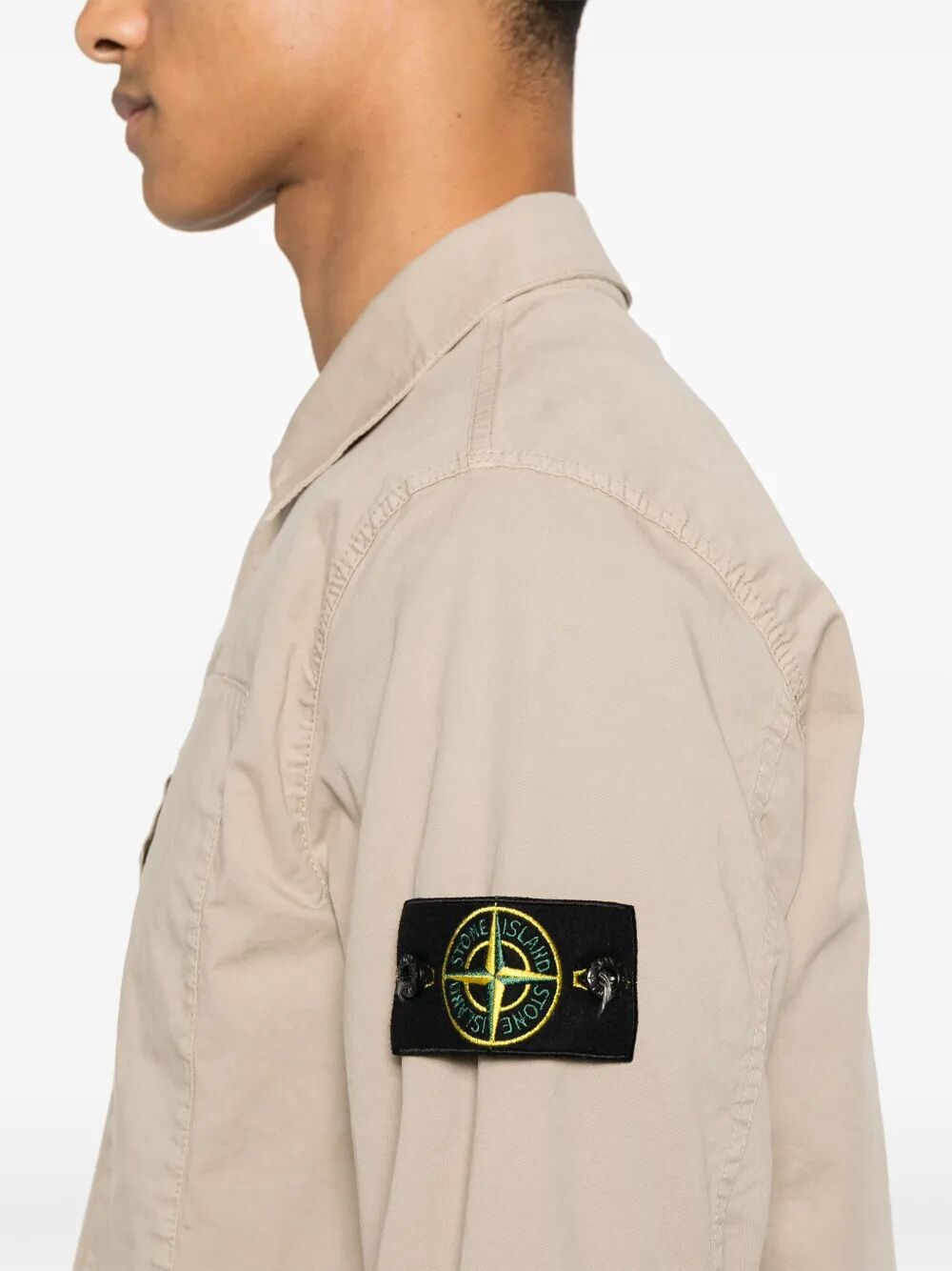 STONE ISLAND-Compass-badge shirt-