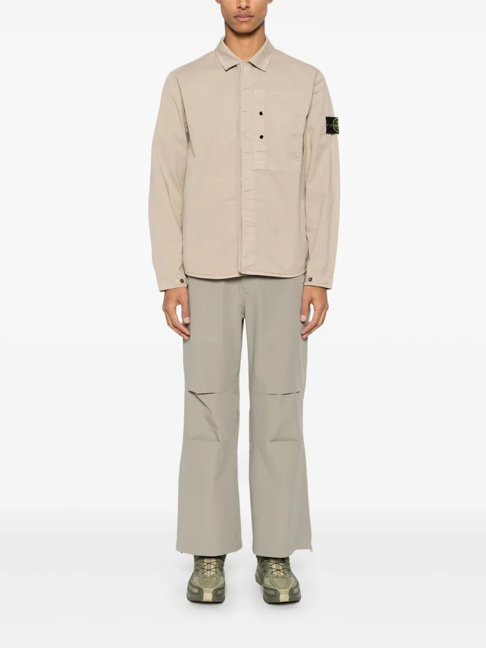 STONE ISLAND-Compass-badge shirt-