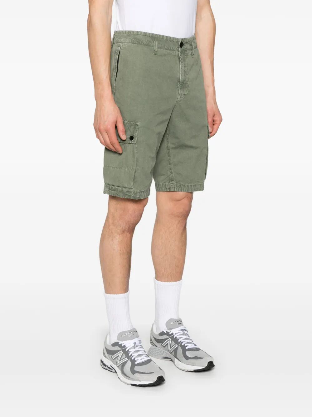 STONE ISLAND-Compass-badge shorts-