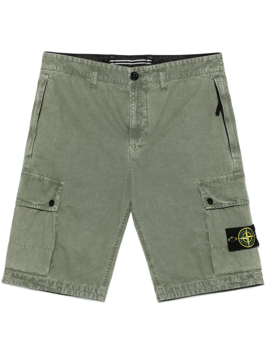 STONE ISLAND-Compass-badge shorts-