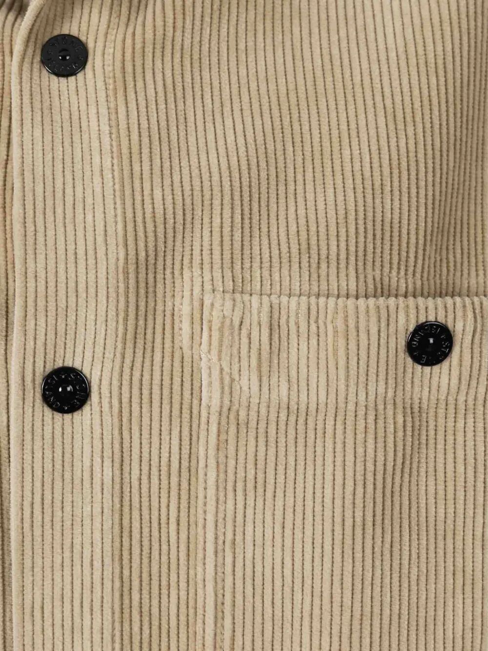 STONE ISLAND-corduroy patch-pocket shirt-