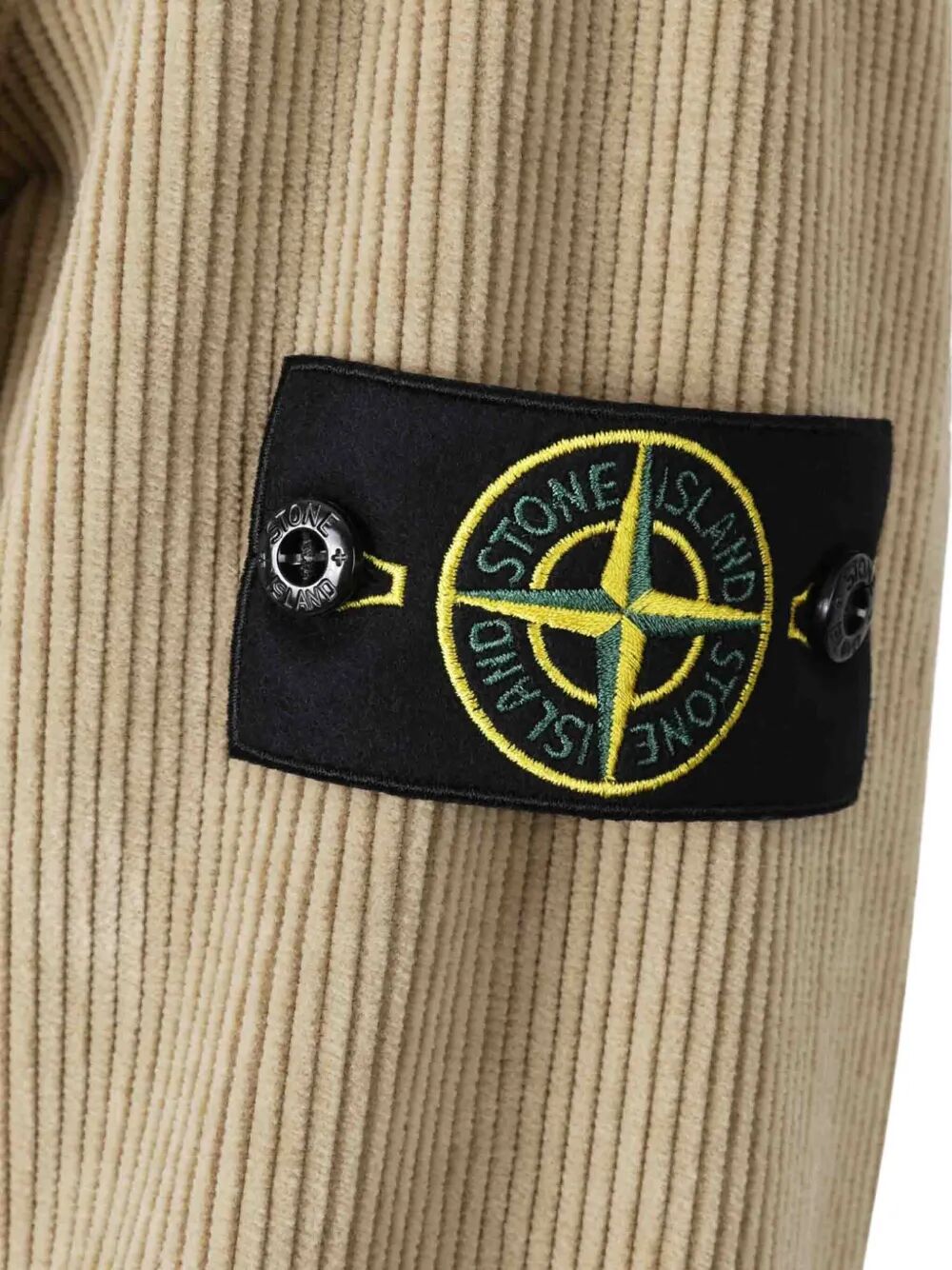 STONE ISLAND-corduroy patch-pocket shirt-