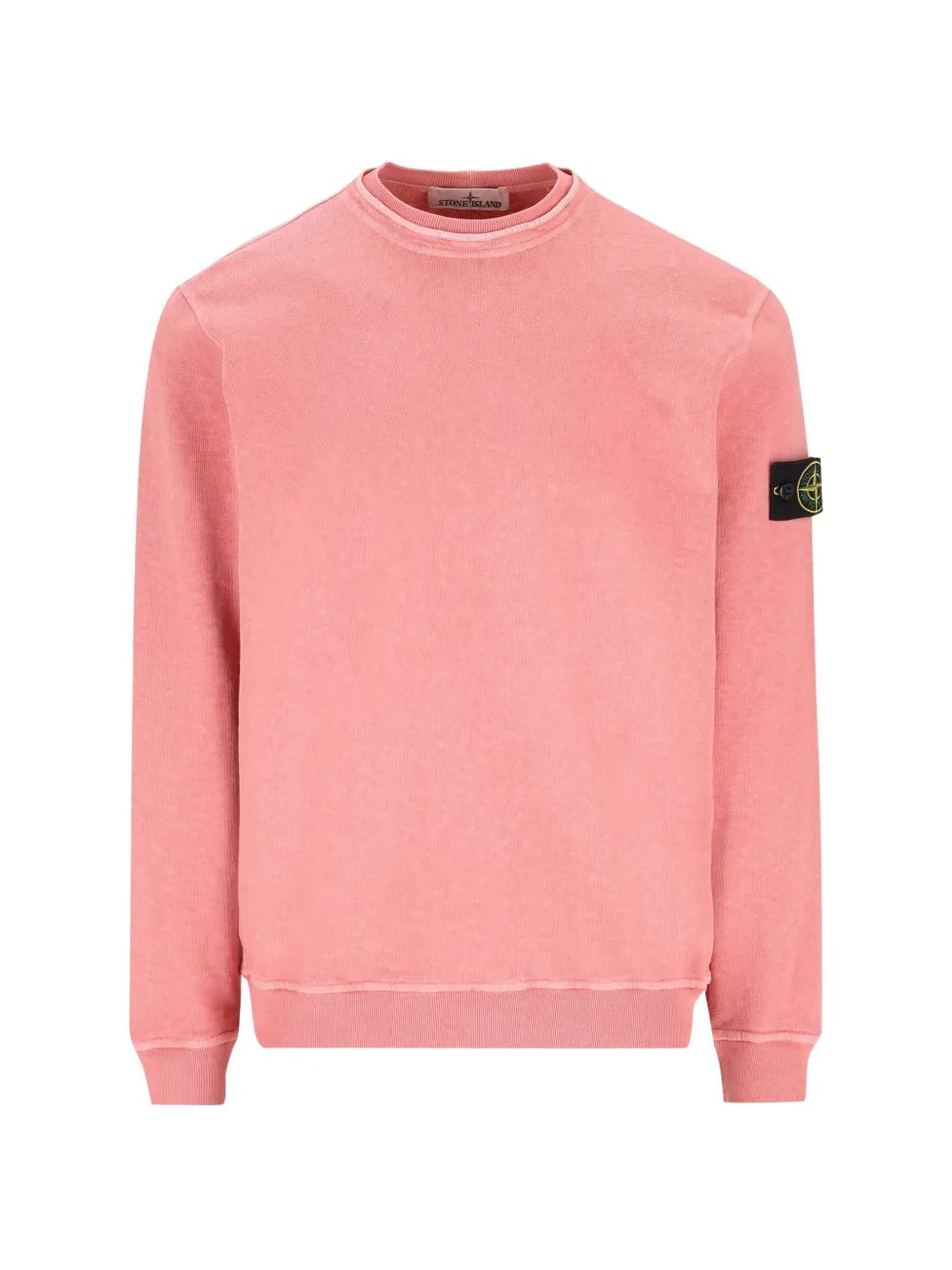 STONE ISLAND-crew-neck patch sweatshirt-