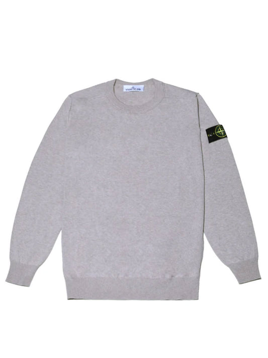 STONE ISLAND-Crew neck sweater with rolled edge seams-