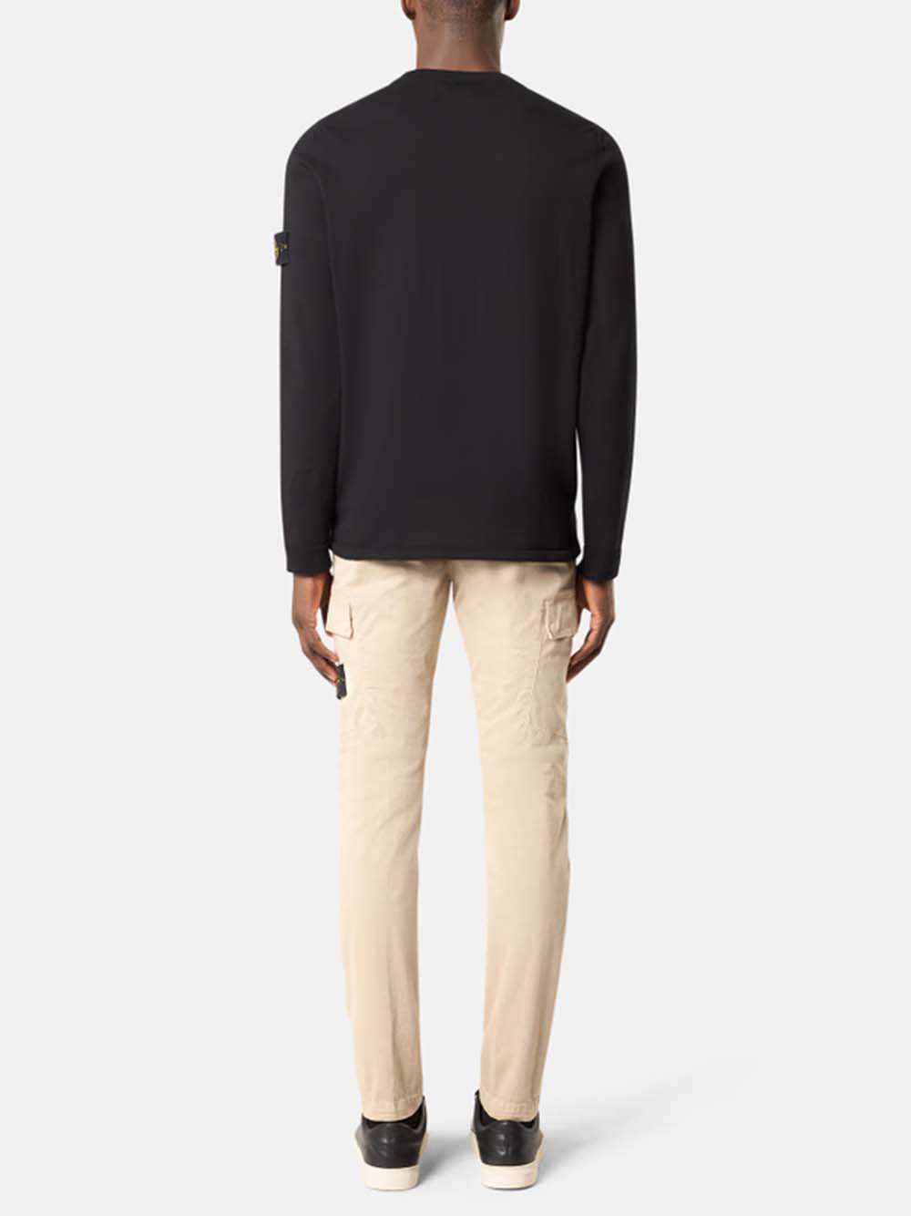 STONE ISLAND-Crew neck sweater with small cuffs-