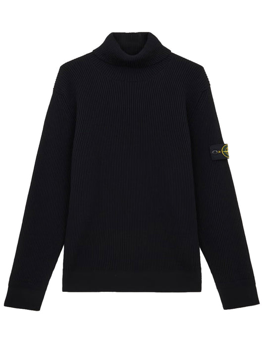 STONE ISLAND-Finely ribbed turtleneck sweater-