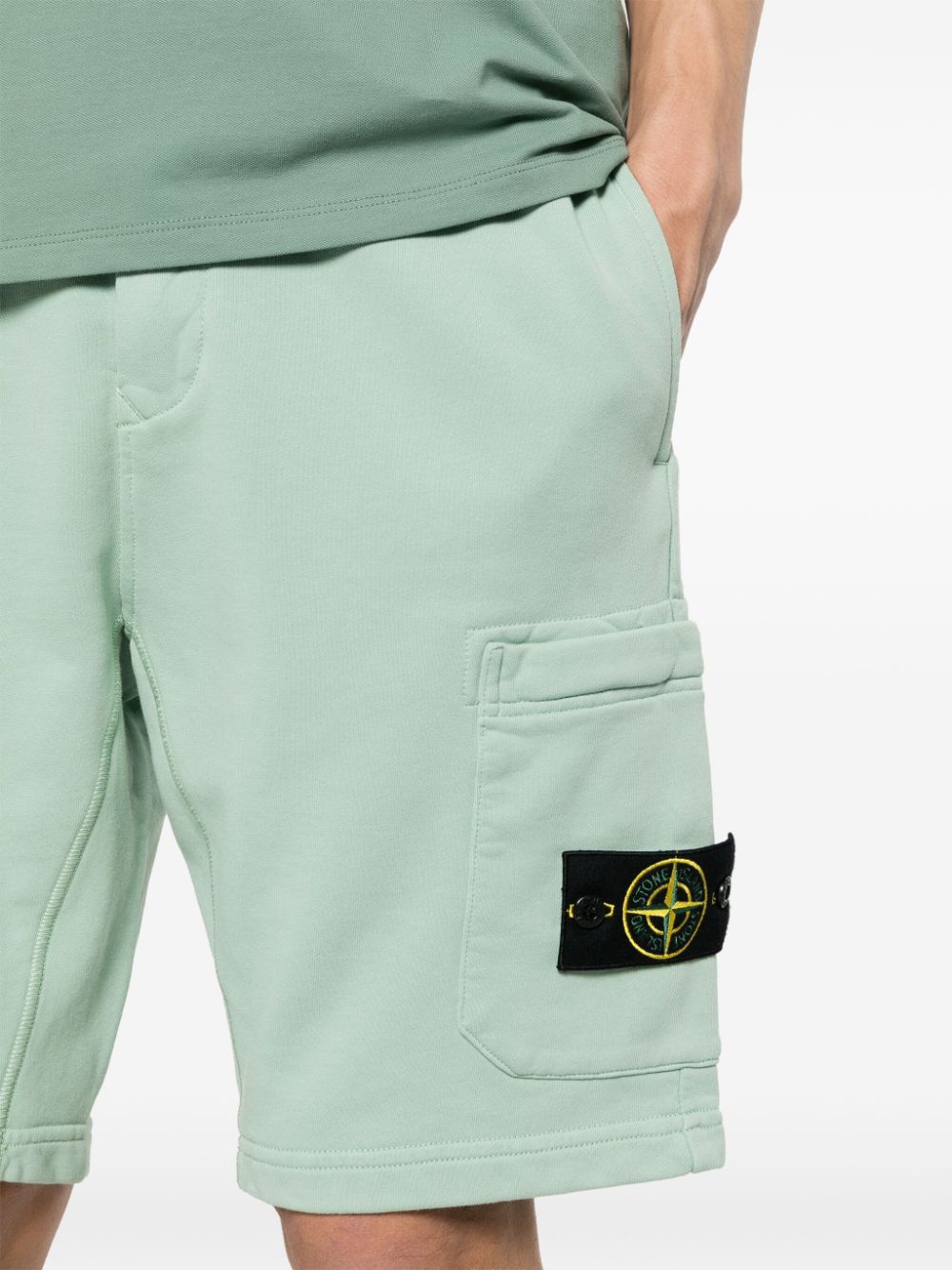 STONE ISLAND-FLEECE SHORTS-