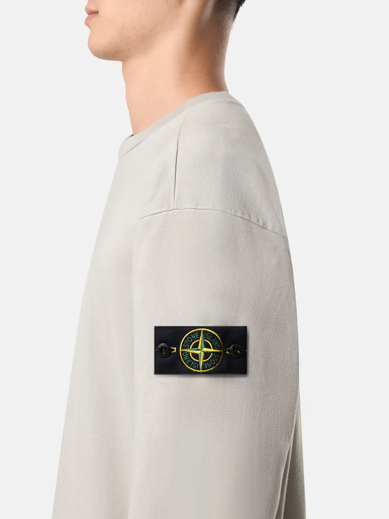 STONE ISLAND-HEAVY COTTON JERSEY-