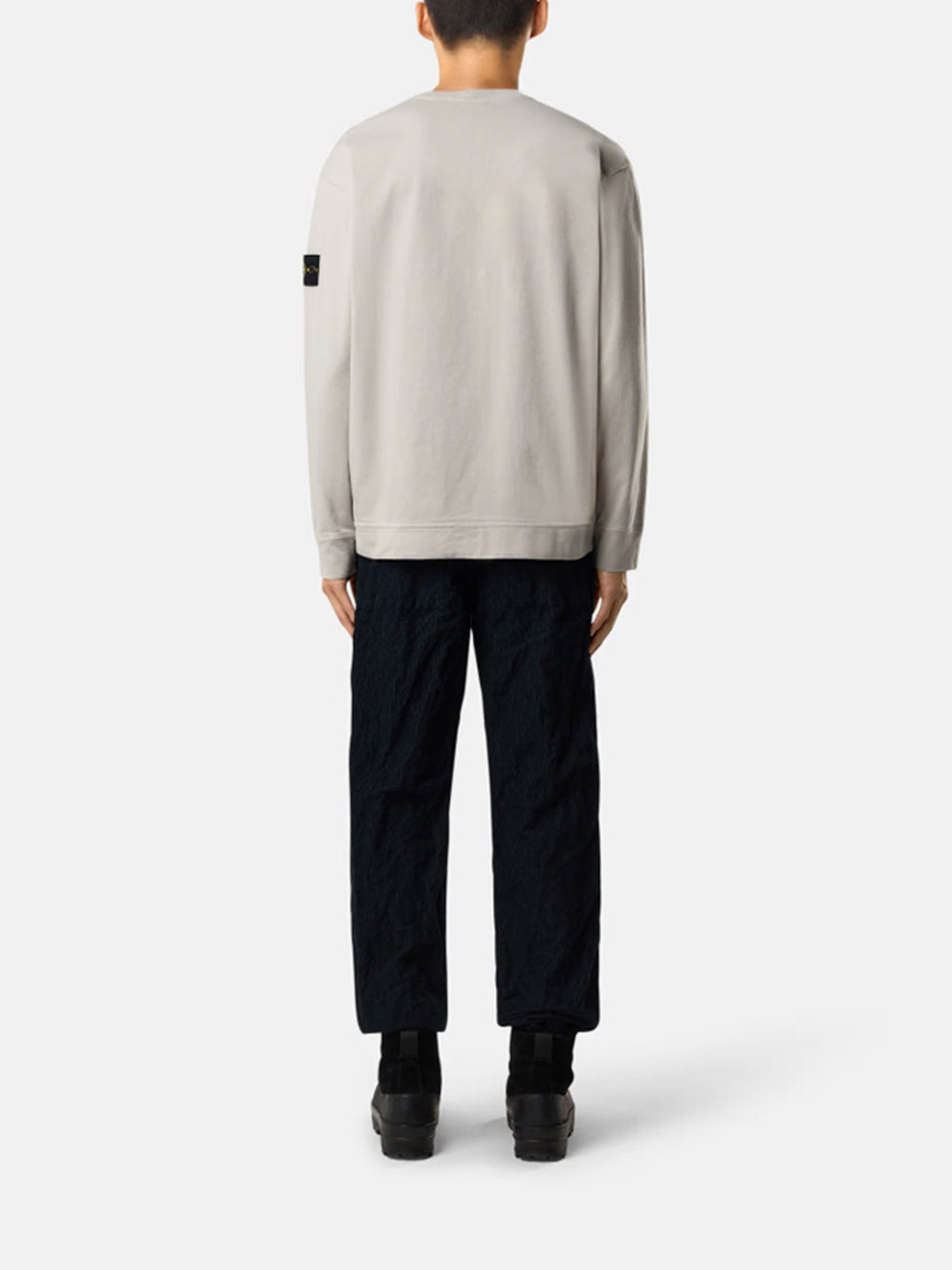 STONE ISLAND-HEAVY COTTON JERSEY-