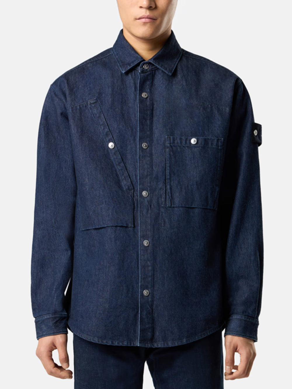 STONE ISLAND-INDIGO DENIM-RINSED-