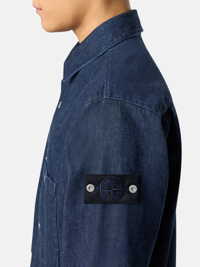STONE ISLAND-INDIGO DENIM-RINSED-
