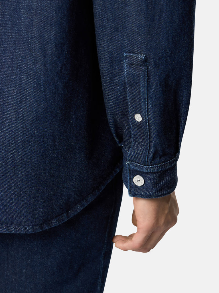 STONE ISLAND-INDIGO DENIM-RINSED-