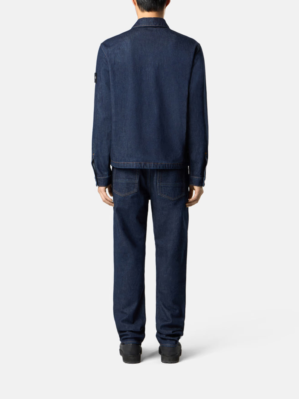 STONE ISLAND-INDIGO DENIM-RINSED-