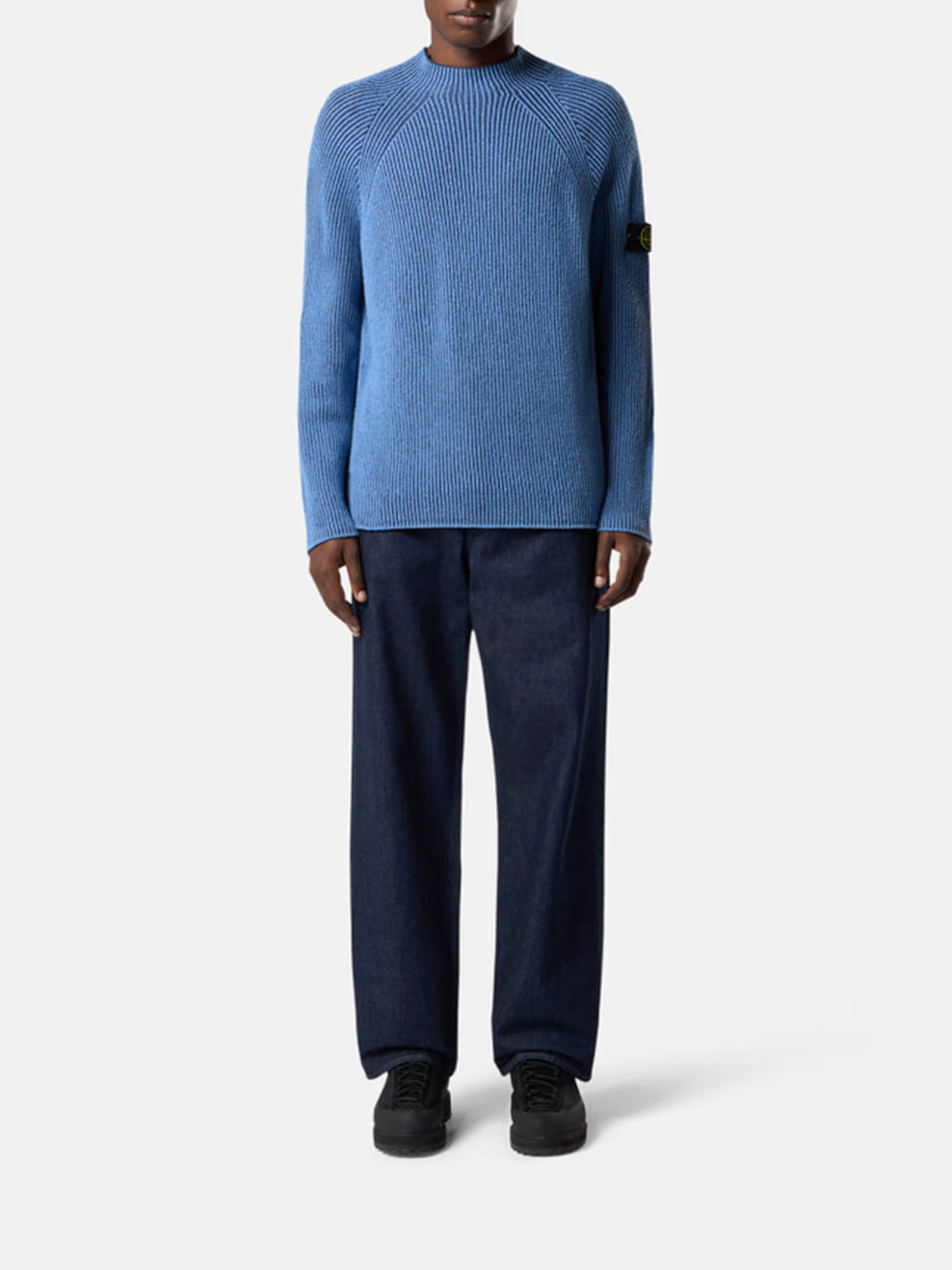 STONE ISLAND-INDIGO DENIM-RINSED-