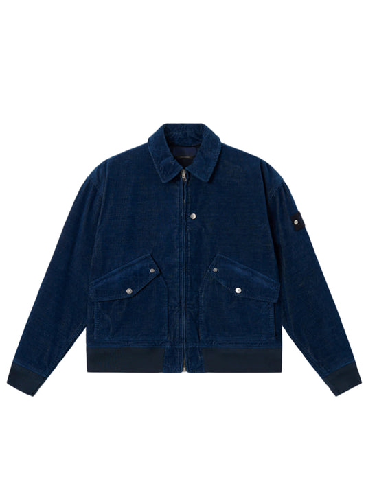 STONE ISLAND-INDIGO MICRO CORDUROY-RINSED-