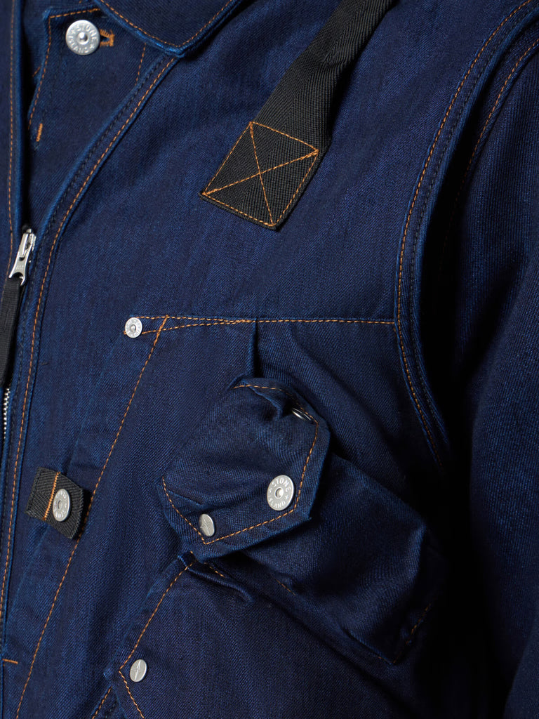 STONE ISLAND-INDIGO POLYPROPYLENE DENIM LIGHT-RINSED-