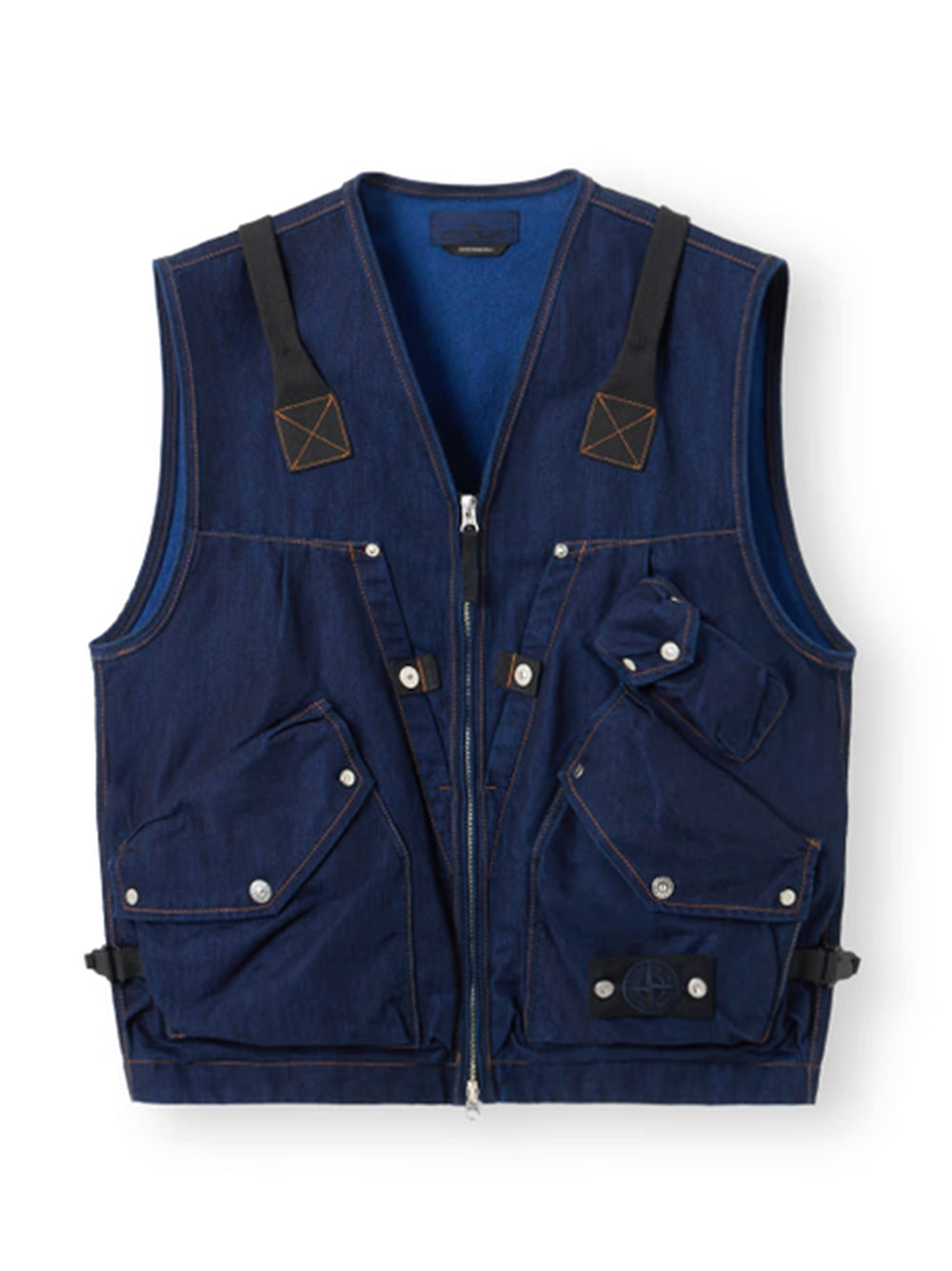 STONE ISLAND-INDIGO POLYPROPYLENE DENIM LIGHT-RINSED-